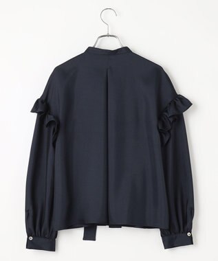 #Newans 【ANSWER for 骨格ウェーブ】リボンタイブラウス ネイビー系