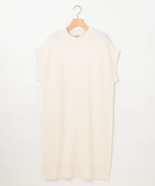 組曲 S 【WEB限定】チュニック丈ニットワンピース アイボリー系