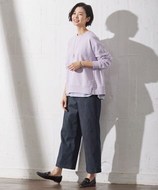 J.PRESS LADIES 【吸水速乾】ベーシックジャージー ボーダー カットソー ホワイト系1