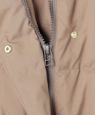 J.PRESS LADIES S 【洗える・2way】タフタダウン ミドル丈 コート モカ系