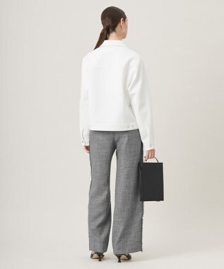 ICB 【洗える】 コンパクトダンボールニット ジャケット アイボリー系