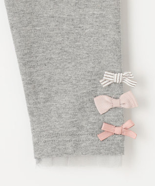 ANY KIDS 裾リボン レギンス グレー