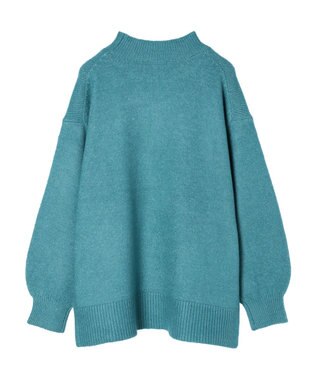 earth music&ecology ＦＬＵＦＦＹハイネックチュニック Blue Green