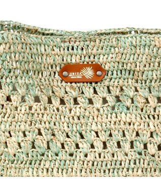 IBIZA ラフィア　ショルダーバッグ エメラルドグリーン