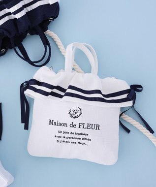 Maison de FLEUR マリンダブルリボン２Ｗａｙトートバッグ