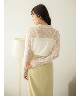 earth music&ecology レースドッキングプルオーバー Ivory