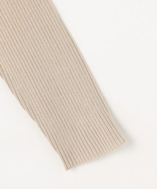 ANY SIS L ビスチェ風 長袖 ニット チョコレート×ライトベージュ