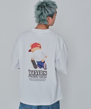 WEGO 【ユニセックス着用ITEM/MLサイズ展開】別注VISIONベアグラフィックT（SS） ホワイト