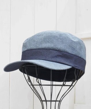 石田製帽 【UNISEX】備後デニム キャップ ブルー