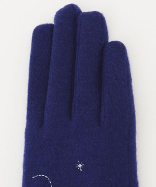 ORuKuBET 夜空刺繍ジャージグローブ(WOMEN)【タッチパネル対応】 ブルー