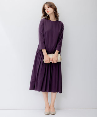 23区 【APPLAUDIR】ソフトタフタ ドレス パープル系