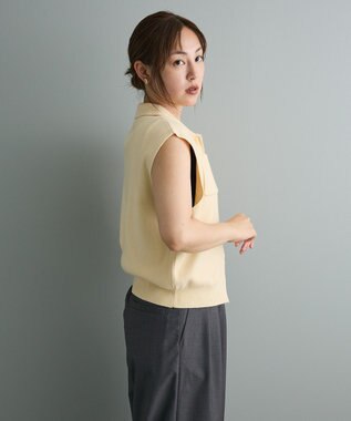 CRAFT STANDARD BOUTIQUE 衿付きジップベスト Cream