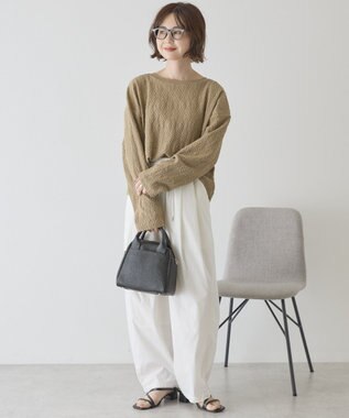 AMERICAN HOLIC ナイロンドロストタックパンツ Off White