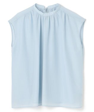 UNFILO シアー2WAYブラウス サックス