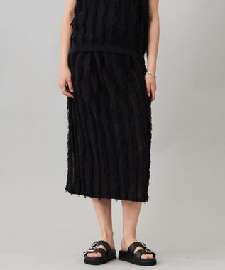 【洗える】カットジャガード ニットスカート