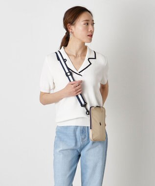 MOONBAT 【WEB限定セット/UV遮蔽率100％】POLO RALPH LAUREN （ポロ ラルフローレン）サコッシュ付き 晴雨兼用 折りたたみ傘 ポロポニー ベージュ