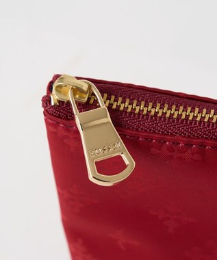 russet ラインプリントポーチ S(Z-227) Red