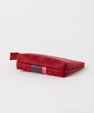russet ラインプリントポーチ S(Z-227) Red