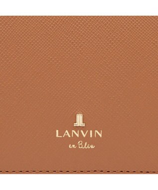LANVIN en Bleu リュクサンブールカラー 二つ折り被せ財布 ブラウン