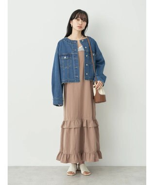 earth music&ecology ノーカラーＧジャン Medium Indigo