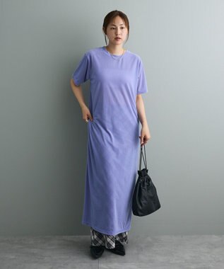 CRAFT STANDARD BOUTIQUE ベロアハーフスリーブワンピース Brown