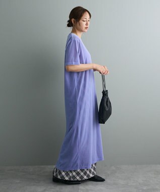 CRAFT STANDARD BOUTIQUE ベロアハーフスリーブワンピース Brown