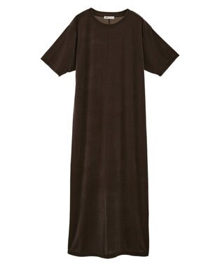 CRAFT STANDARD BOUTIQUE ベロアハーフスリーブワンピース Brown