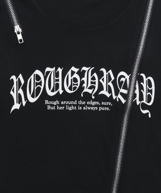 WEGO ZIPデザイングラフィックちびT ブラック