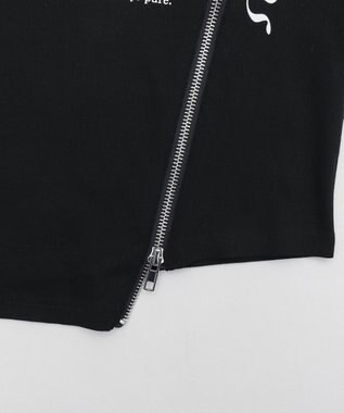 WEGO ZIPデザイングラフィックちびT ブラック