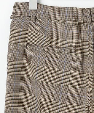 J.PRESS LADIES モナベールツイル チェック ワイド パンツ ブラウンチェック系