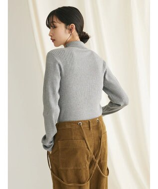 CRAFT STANDARD BOUTIQUE ウォッシャブルリブタートルニットプルオーバー Light Gray