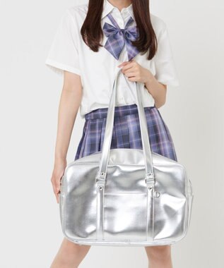 WEGO 【SCHOOLITEM】デザインスクールバッグ シルバー
