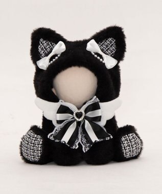 WEGO 【痛バ＆推し活グッズ】ぬいおすわりにゃんこ15cm ブラック