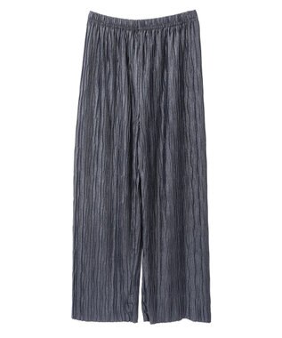 Green Parks セルフカットウェーブプリーツパンツ Navy