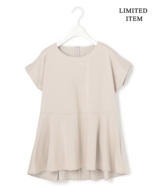 ICB L 【WEB限定・洗える】綿エステル天竺 へプラムカットソー