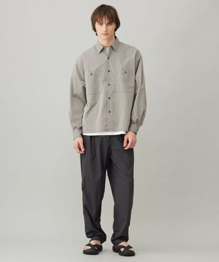 UNFILO MENS 耐久撥水 ライトシャツ モカ