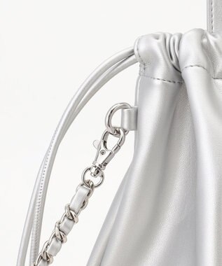 ICB 【2WAY】ドロストトートショルダー シルバー