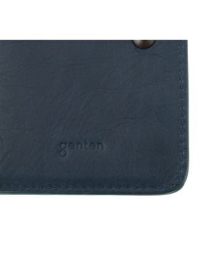 genten ダイヤカットワーク　二つ折り財布 ブルーグリーン