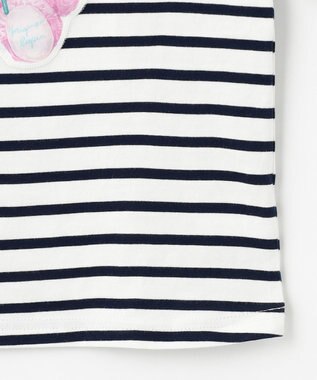 ANY KIDS ウサギ ボーダー Tシャツ ネイビー系