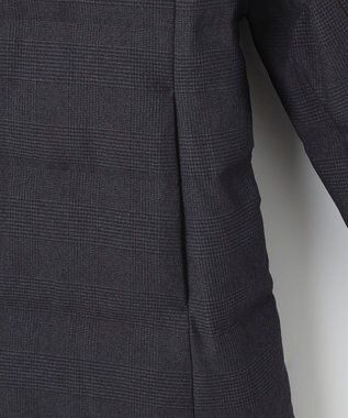 J.PRESS LADIES S ハウンドトゥース&グレンチェック ロング ダウンコート ネイビー系3