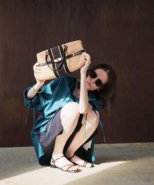 YECCA VECCA 【A4対応】2wayライントートバッグ Beige