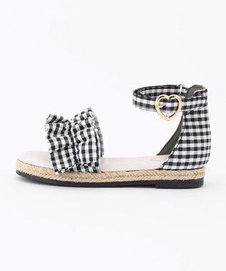 ANY KIDS フリル サンダル ギンガムチェック
