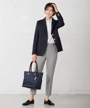 J.PRESS LADIES 【洗える】2way thermoサキソニー テーパード パンツ ライトグレー系