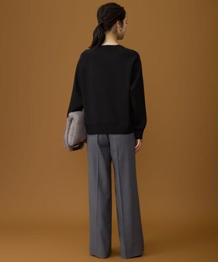 自由区 【SHIHOさん着用】ソフトウールブレンドワイド パンツ チャコールグレー