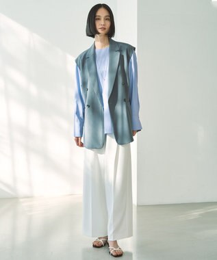 UNFILO L TENNEN TOUCH テーラードジレ グレー