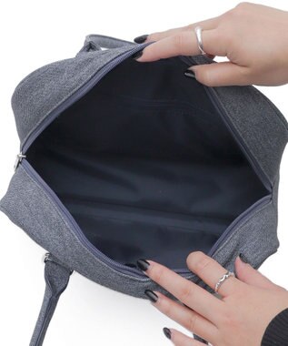 WEGO 【痛バ＆推し活】チャーム付きボストン痛バッグ デニム淡色