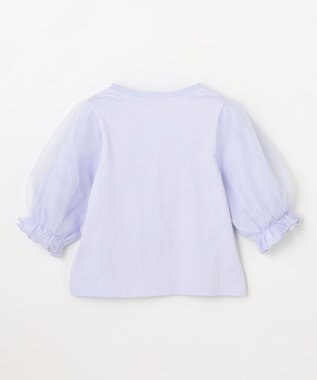 ANY KIDS チュール袖 七分Tシャツ ラベンダー