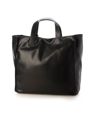 UNBILLION カシュカシュ cachecache / ガーメント合皮ショッパートートバッグ ブラック