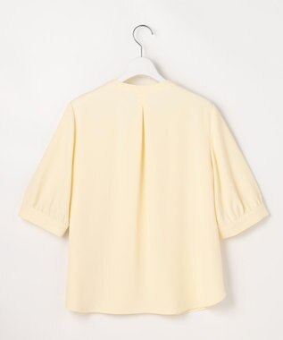 ANY SIS バンドカラーフロントタック ブラウス ライトイエロー