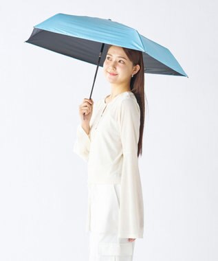 MOONBAT 【遮光100％/超軽量/自動開閉】マジで軽い傘 晴雨兼用 折りたたみ日傘 マジカルテックプロテクション 50cm ペールスカイ